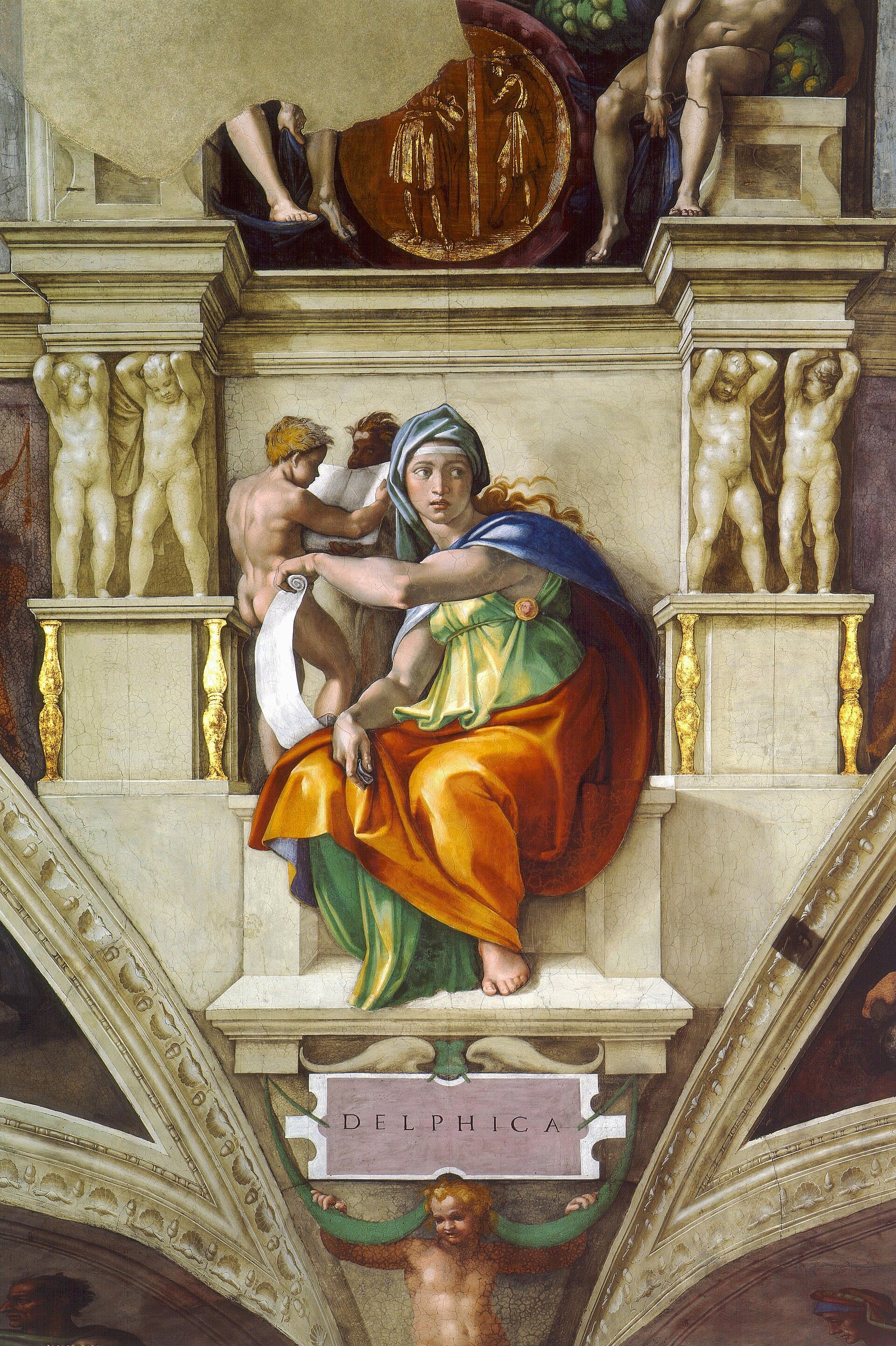 The Delphic Sibyl. Michelangelo, Sistine Chapel, 1509