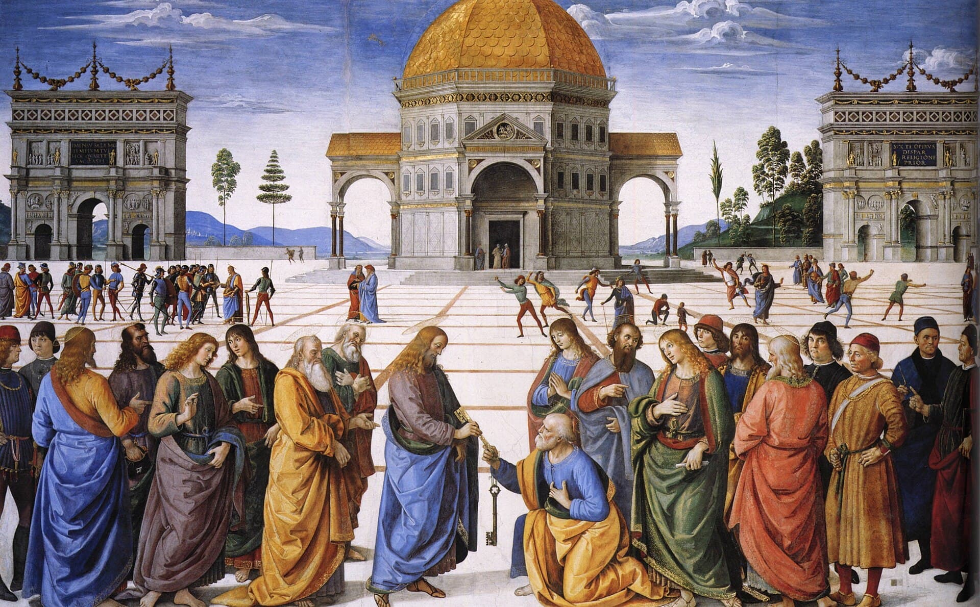 The Delivery of the Keys. Perugino, 1481
