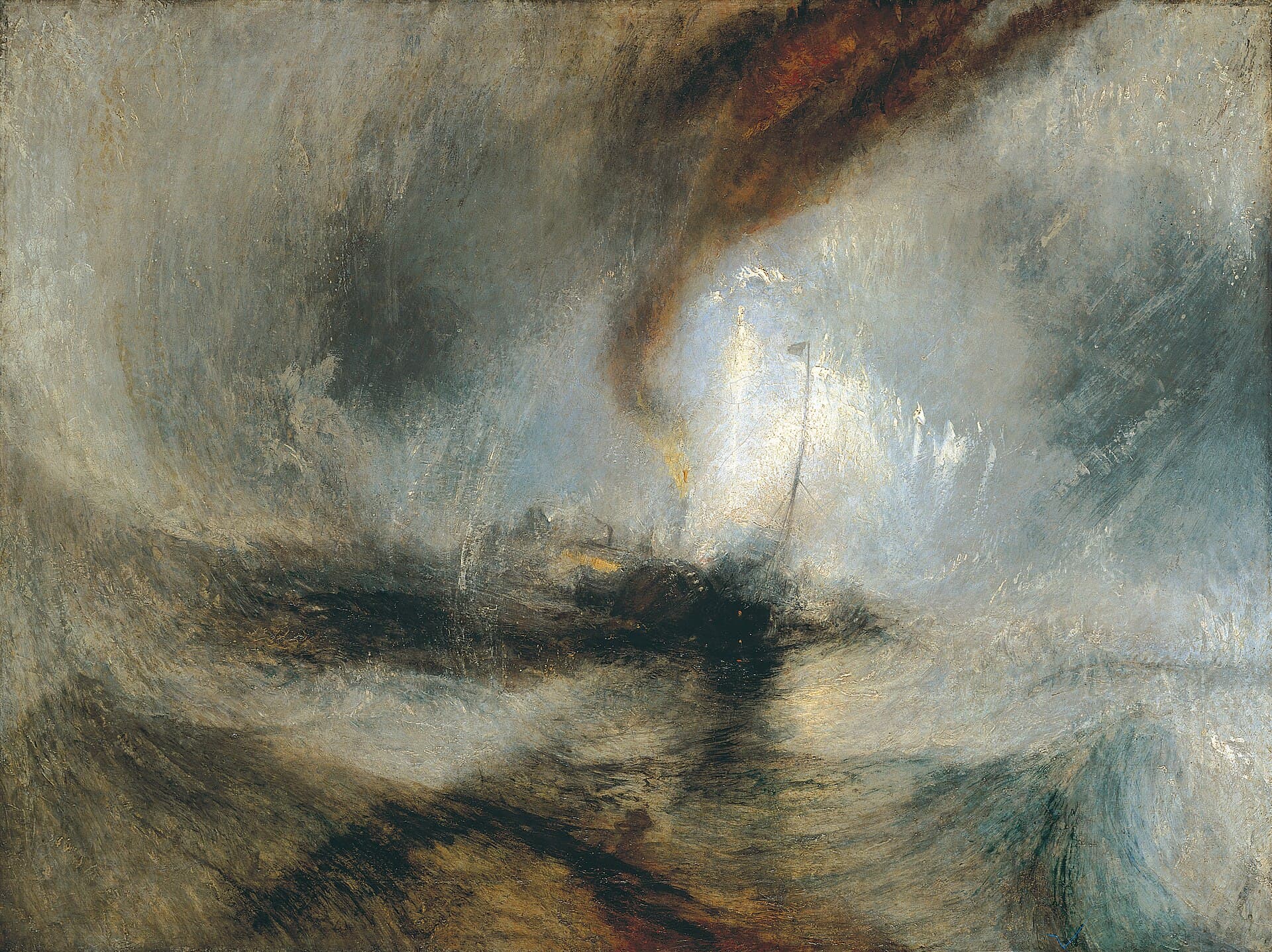Snow Storm: Steam-Boat off a Harbour's Mouth. J. M. W. Turner, 1842