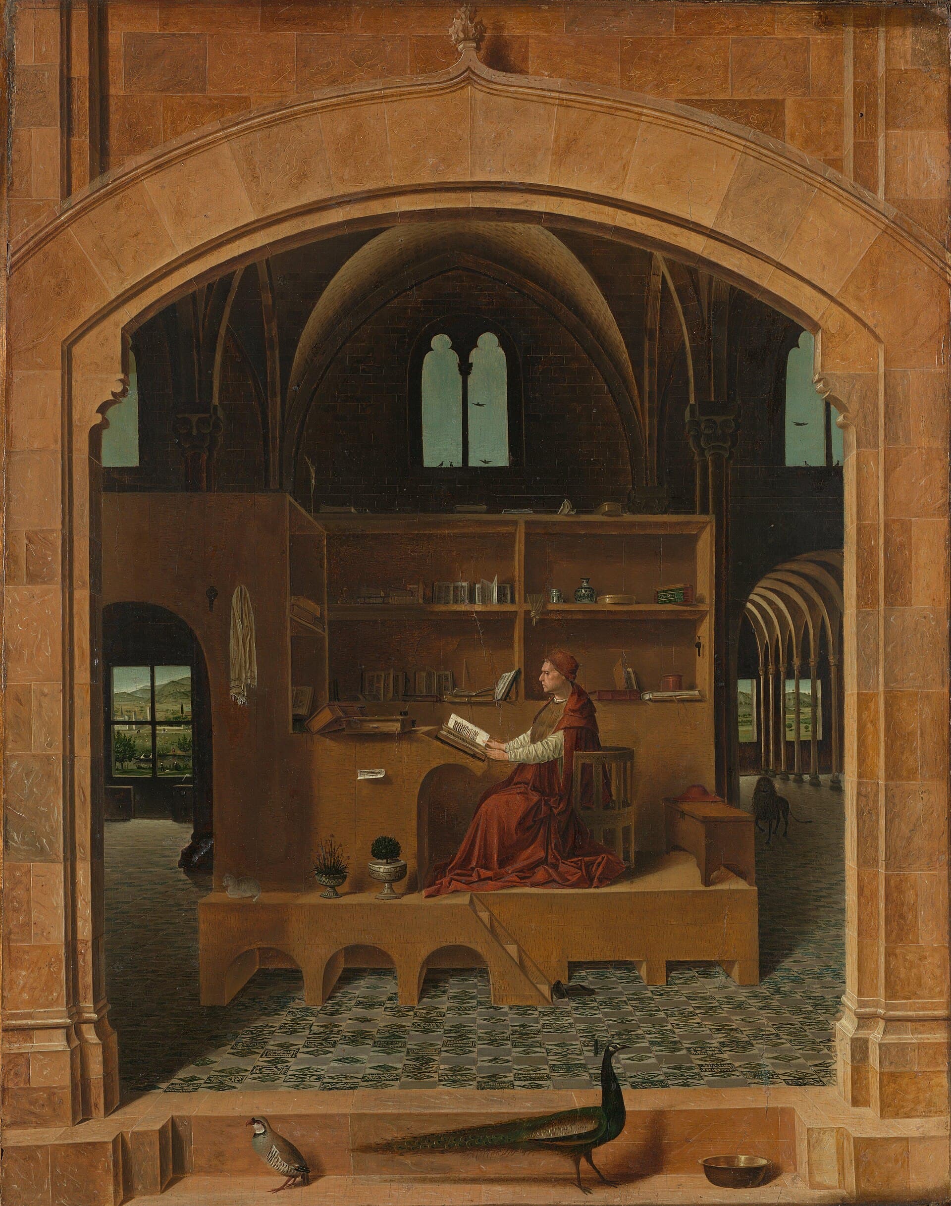 Saint Jerome in His Study. Antonello da Messina, c. 1475
