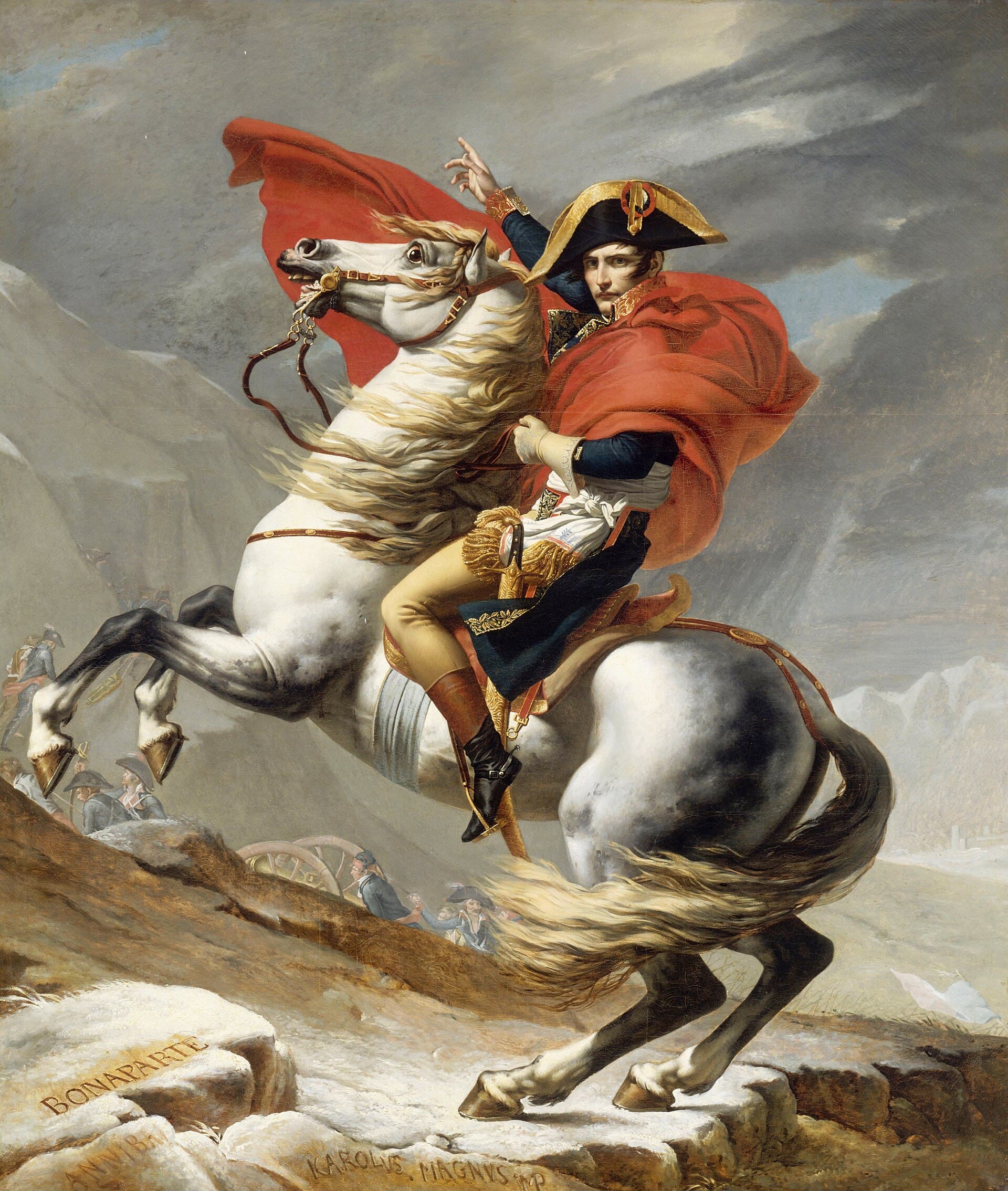 Napoleon Crossing the Alps. Jacques-Louis David, 1803